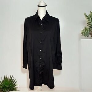 Lafayette 148 Long Sleeve button down Shirt Dress Size 12